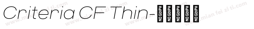 Criteria CF Thin字体转换